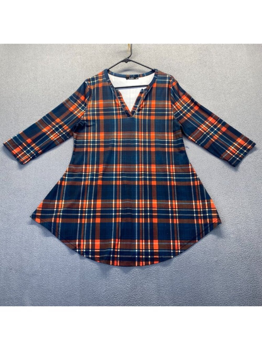 Lily by Firmiana Neck V Blouse Size L arge Long Sleeve Stretch